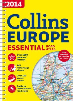 2014 Collins Essential Road Atlas Europe
