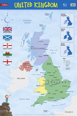 United Kingdom: Wall Map (Collins Primary Atlases)