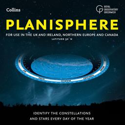 Planisphere: Latitude 50°N - for Use in the UK and Ireland, Northern Europe, Northern USA and Canada