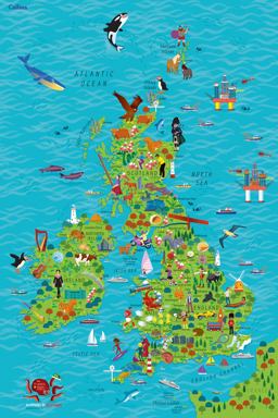 Children's Map of the United Kingdom and Ireland