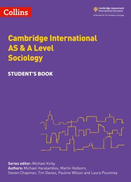 Collins Cambridge International AS and a Level - Cambridge International AS and a Level Sociology Student's Book
