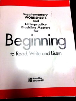 Beginning to Read, Write, and Listen, Worksheet Blackline Masters
