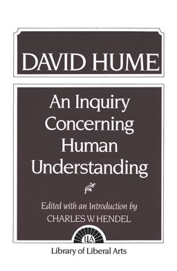 Hume An Inquiry Concerning Human Understanding 1st 9780023531101 Front Cover