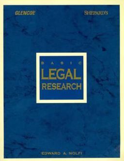 Basics Legal Research  9780028002866 Front Cover