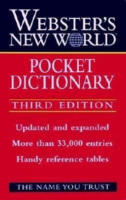 Webster's New World Pocket Dictionary 3rd 9780028618876 Front Cover