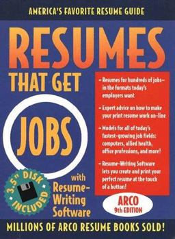 Resumes That Get Jobs : With Resume-Writing Software 9th 9780028621951 Front Cover