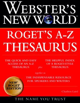 Webster's New World Roget's a-Z Thesaurus  9780028631233 Front Cover