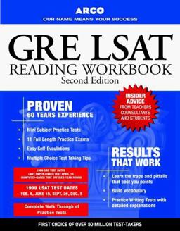 GRE LSAT Reading Workbook 2nd 9780028632490 Front Cover