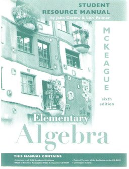 Student Resource Manual t/a Elementary Algebra