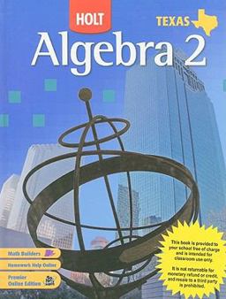 Texas Holt Algebra 2