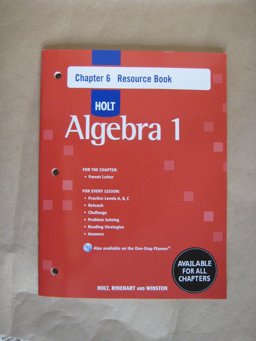 Ch 6 Res Bk W/ANS Alg 1 2007
