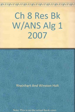 Ch 8 Res Bk W/ANS Alg 1 2007