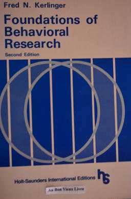 Foundations of Behavioral Research