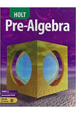 Pre-Algebra 4th 9780030696091 Front Cover
