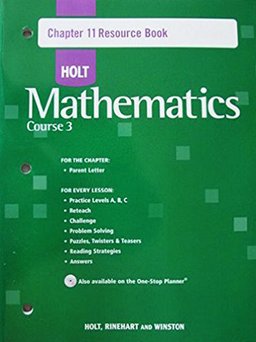Chap Res Bk 11 W/ANS Holt Math CS 3 2007