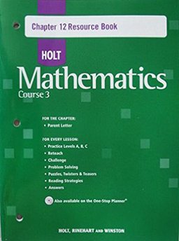 Chap Res Bk 12 W/ANS Holt Math CS 3 2007