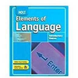 Holt Elements of Language Student Edition Grade 6 2007  9780030796777 Front Cover
