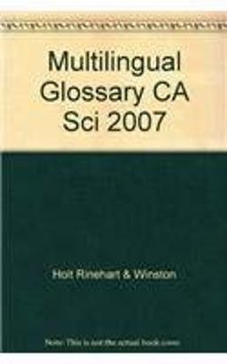 Multilingual Glossary CA Sci 2007