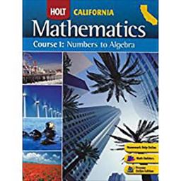 Holt Mathematics Course 1, Numbers To Algebra
