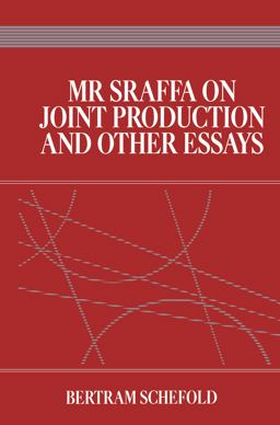 Mr. Sraffa on Joint Production and Other Essays  9780043381502 Front Cover