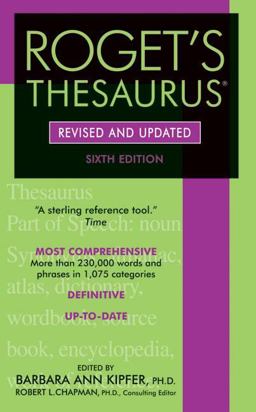 Roget's Thesaurus 6th 9780060094799 Front Cover