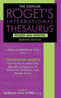 Roget's Concise International Thesaurus 7th 9780061961076 Front Cover