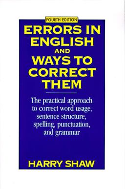 Errors in English and Ways to Correct Them 4th 9780064610445 Front Cover