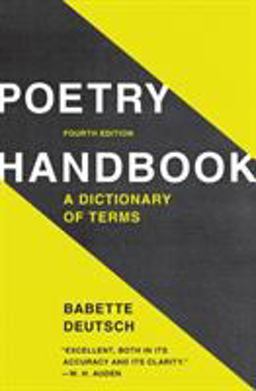 Poetry Handbook A Dictionary of Terms 4th 9780064635486 Front Cover