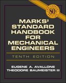 Marks' Standard Handbook for Mechanical Engineers 10th 9780070049970 Front Cover