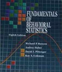 Fundamentals of Behavioral Statistics 8th 9780070549852 Front Cover
