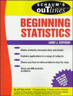Schaum's Outline of Beginning Statistics  9780070612594 Front Cover