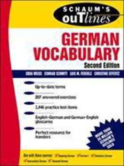 Schaum's Outline of German Vocabulary 2nd 9780070711174 Front Cover