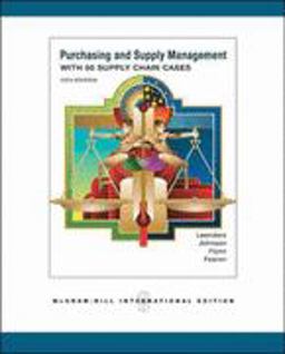 Purchasing Supply Management 13th 2005 Revised  9780071249669 Front Cover