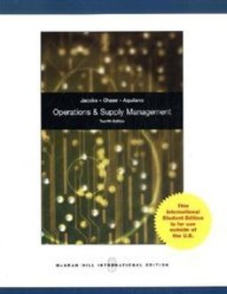 Operations and Supply Management with Student DVDRom Operations and Supply Management with Student DVDRom