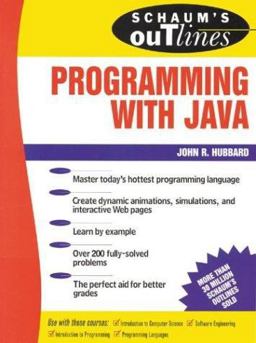 Schaum's Outlines of Programming with Java  9780071342100 Front Cover