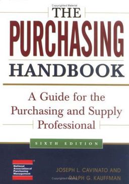 Purchasing Handbook A Guide for the Purchasing and Supply Professional 6th 9780071345262 Front Cover