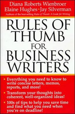 Rules of Thumb for Business Writers  9780071357210 Front Cover