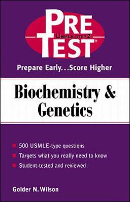 Biochemistry and Genetics PreTest Self-Assessment and Review  9780071375788 Front Cover