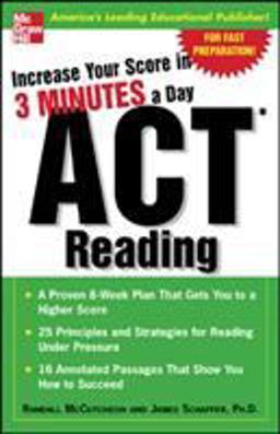 Increase Your Score in 3 Minutes a Day: ACT Reading  9780071456678 Front Cover