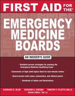 First Aid for the Emergency Medicine Boards  9780071496179 Front Cover