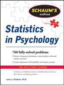 Schaum's Outline of Statistics in Psychology  9780071545990 Front Cover