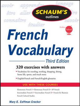 Schaum's Outline of French Vocabulary, 3ed 3rd 9780071546072 Front Cover