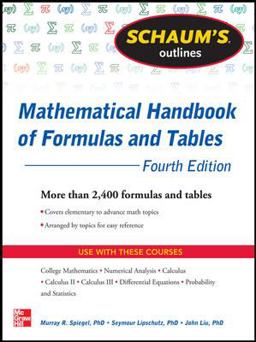 Schaum's Outline of Mathematical Handbook of Formulas and Tables, 3ed 3rd 9780071548557 Front Cover