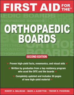 First Aid for the Orthopaedic Boards, Second Edition 2nd 9780071598941 Front Cover