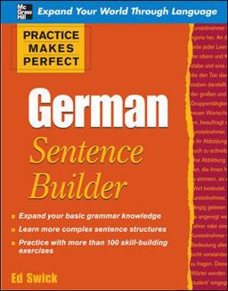 Practice Makes Perfect German Sentence Builder  9780071599627 Front Cover
