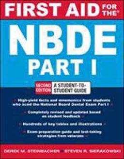 First Aid for the Nbde Part 1 2/e 2nd 9780071605410 Front Cover