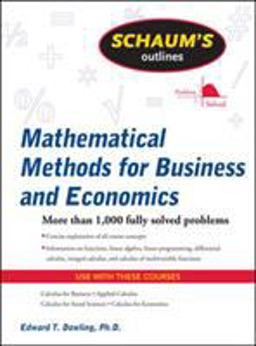 Schaum's Outline of Mathematical Methods for Business and Economics  9780071635325 Front Cover