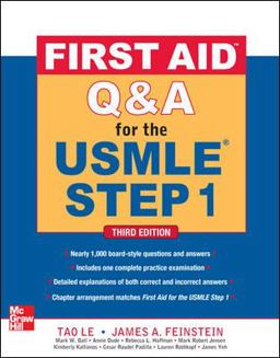 First Aid Q&amp;a for the USMLE Step 1, Third Edition 3rd 9780071744027 Front Cover