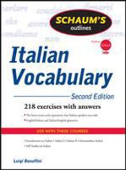 Schaum's Outline of Italian Vocabulary, Second Edition 2nd 9780071755481 Front Cover