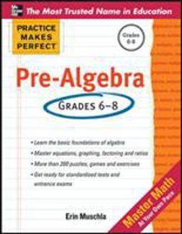 Practice Makes Perfect Pre-Algebra  9780071772785 Front Cover
